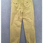 ZARA  Women's Pants Solid Yellow Size 32 Pleated 100% Cotton Photo 1