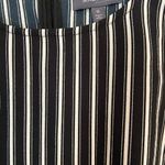 Madison Asymmetrical Black and White Striped Dress Photo 1