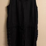 Pistola  Black Sleeveless Romper with Lace-Up Detail‎ Photo 0