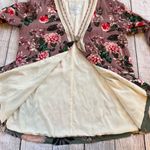 John Mark Open Front Kimono Cardigan Boho Floral Size Medium Women Shirt Top Photo 8