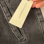 Anthropologie Black Denim Button-Front Skirt Photo 4