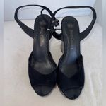 Juicy Couture Juicy Couture Women's Black Suede Wedge Sandals-Size 8.5 Photo 1