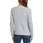 Vince Light Grey Shaker Wool Alpaca Ribbed Crewneck Sweater Small Photo 3