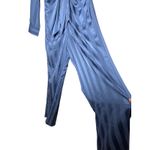 NWT Choosy Blue Striped Satin Jumpsuit Long Sleeve Size 8 Photo 2