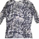 Michael Kors Michael  Blue White Design Quarter Tie Front Dress Top Size Small Photo 2