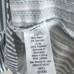 LC Lauren Conrad Lauren Conrad Dress Womens M Gray Striped Ruffle Tiered Mini Coastal Grandmother Photo 5