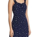 AQUA  BLOOMINGDALE’S M Polka Dot Navy Smocked Dress Photo 0