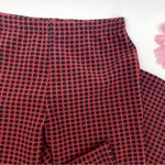 Alembika Dynamite Days Dynamo Flare Leg Cropped Pants Brick Red Black Polka Dot Size 8 Photo 5