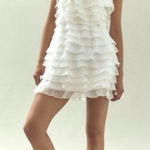 BHLDN  Strapless White Layered Dress a line size 10 Photo 0