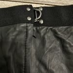 Loft Black Faux Leather Career Mini Skirt Photo 1