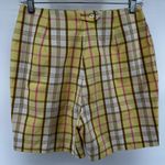 Vintage Bobbie Brooks Koratron Shorts Hot Pants Plaid High Waisted Yellow M 28" Size M Photo 5