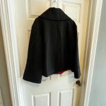 Worthington Black Wide Collar Button Front Swing Peacoat Size Medium A-Line Photo 13