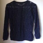EXPRESS  Black Lace Long Sleeve Top Size XS Photo 4