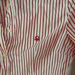 United Colors Of Benetton Red and white striped cotton blouse  Photo 1