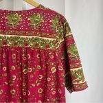 Vintage The Vermont Country Store Small Cottagecore Prairie Floral Tiered Dress Red Photo 3