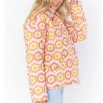 Show Me Your Mumu Powder Puffed Jacket Honeycomb Daisy Womens Size Medium Photo 3