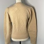 ASTR Argyle Pearl Accent Wool Blend Sweater in Biscuit Small Photo 2