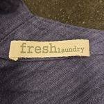 đź’•FRESH LAUNDRYđź’• 100% Linen Cropped Wide Leg Jumpsuit Blue Large *Flawed* NWOT Photo 7