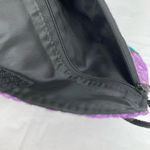 Purple and Black Floral‎ embroidered small crossbody purse​​ Photo 4