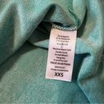 Lularoe Carly dress, turquoise and white floral pattern, jacquard knit size XXS Photo 3