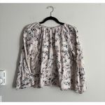 Mango MNG by Top XS S Floral Tropical Pink Green Cotton Gauze Cottage Photo 5