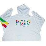 Ralph Lauren Polo  Novelty Cropped Hoodie Sweatshirt size M New oversized Photo 7