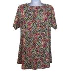 LuLaRoe  EUC Multicolor Abstract Print Scoop Neck Short Sleeve Top Sz S Photo 1