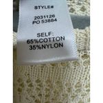 Current Air  Mesh Boatneck Sweater Beige Knit Pullover Sweater Coverup Sheer M Photo 5