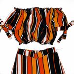 New Look  striped off the shoulder high waisted set Photo 0