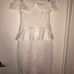 Boohoo 🆕 Off the Shoulder Peplum Midi Dress Photo 6