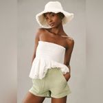 Anthropologie NWT Forever That Girl Smocked Eyelet Peplum Tube Top White Small Photo 5