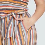 Altar'd State Altar’d State Bauer Jumpsuit Pastel Stripes Belted Wide Leg Bandeau Top Size S Photo 14