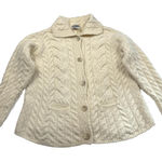 Carraig Donn Aran Sweater Size M/L Ireland Wool Fisherman Cable Knit Vintage Size M Photo 0