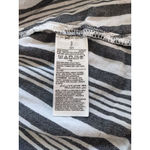 Old Navy Black and White Striped Wrap Blouse Size Small Puffy Sleeve Top Photo 5