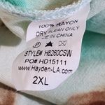 Chic Soul  Green and Brown Tie-Dye Boho Blouse Size 2XL Green Tie-Dye Blouse Photo 7