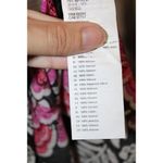 Billabong NWOT  Black Red Floral Long Sleeve V-Neck Tie Waist Maxi Dress Size M Photo 3