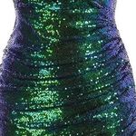 Grace Karin NWT  Sequin Sparkly Glitter Ruched Wrap V-neck Bodycon Dress Sz S Photo 2