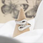 Silver Water Drop Ring Size 6 Photo 4