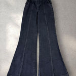 Levi's  X Barbie Ferreira Lace-up Flare Jeans Sz 25 Wide Leg Bunny Patch Photo 0