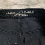 American Eagle Distressed Black Denim Skirt Size 2 Photo 3
