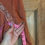 Women's bohemian Rust Embroidered Long Sleeve dress size M Size M Photo 3