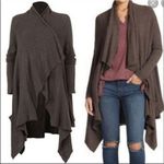 Free People  Womens Brown Wool Blend Knit Y2K Waterfall Cardigan Sweater Small Photo 2