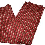 ZARA  medium brown red jacquard wide leg pants nwt Photo 3