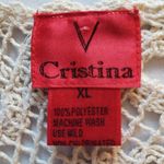 V Cristina Crochet Maxi Dress Size XL Animal Print Sleeveless Photo 3