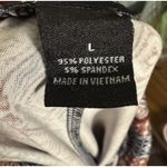 New directions Wide Leg Palazzo Pants, Aztecs Red/Blue/White Print, Stretch, L Red Size L Photo 4