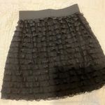 Fire Los Angeles  Black Ruffle Mini Skirt Elastic Waist Lined Size Small Photo 6