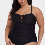 Torrid Women's BLACK WIRELESS SLIM FIX ONE-PIECE SWIMSUIT Sz 2XL Swimwear Beach Photo 0
