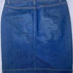 Banana Republic  Blue Denim A-Line Knee-Length Skirt Photo 1