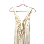 LIONESS ‎ Practical Magic Satin Maxi Dress Light Yellow Medium Photo 3