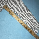 Max Studio striped gray and white collared 3/4 button up sleeves textured size S Photo 7